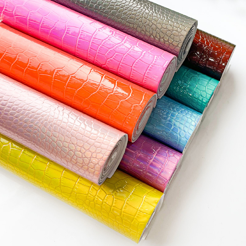Factory Direct Sales 0.6mm Laser Crocodile Pattern Artificial Leather Leather Material for Bags, Shoulder Bags, Shoes, and Other Leather Products Factory Direct Sales 0.6mm Laser Crocodile Pattern Artificial Leather Leather Material for Bags, Shoulder Bags, Shoes, and Other Leather Products