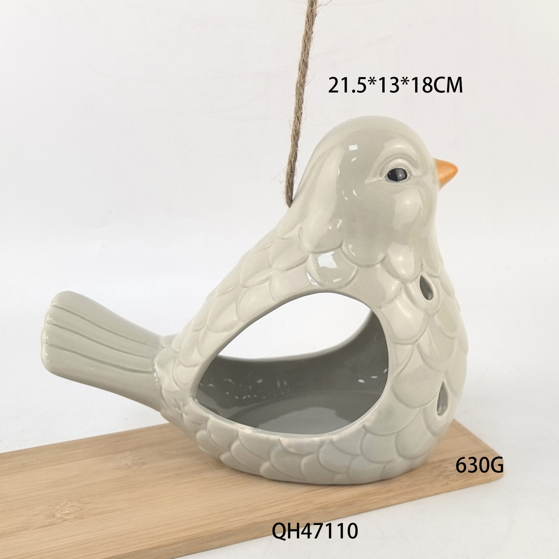 Alimentador de pájaro de cerámica