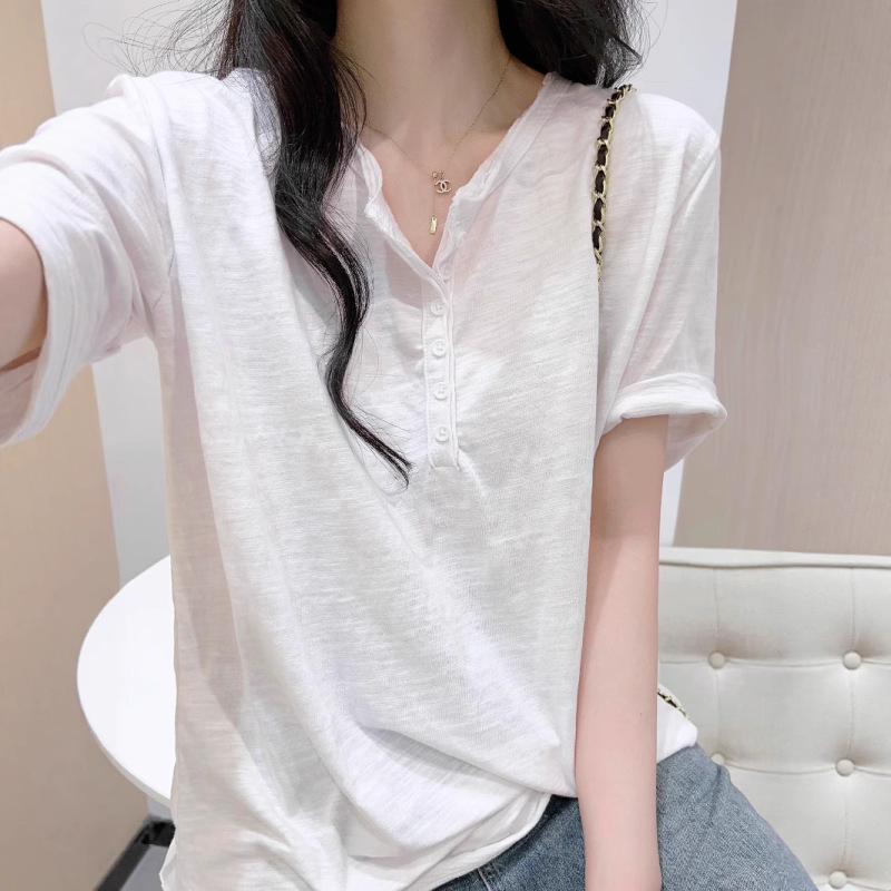 White Lazy Style Bamboo Cotton Long-Sleeved T-Shirt for Women 2025 Spring New Design Niche Loose Slimming Look Top White Lazy Style Bamboo Cotton Long-Sleeved T-Shirt for Women 2025 Spring New Design Niche Loose Slimming Look Top