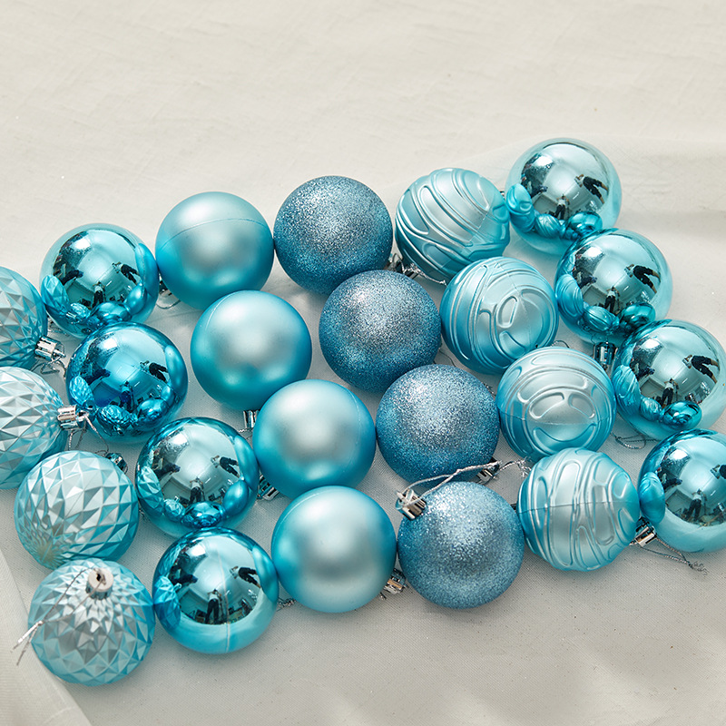 Madera de 6cm color de color de Navidad pintada Bolas de Navidad decoraciones de oro rojo café Bolas de color