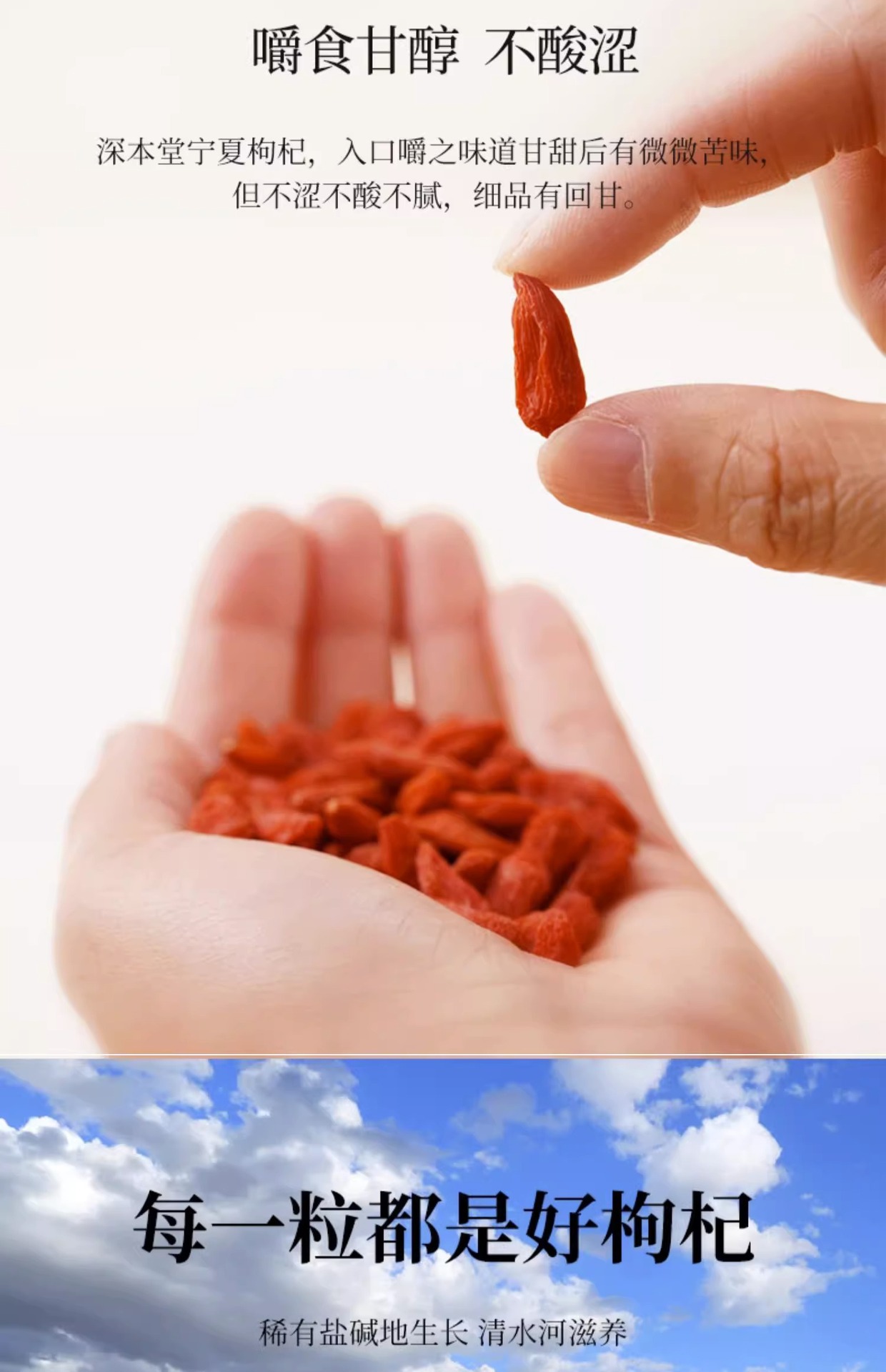Dried Goji Berries Premium Grade Ningxia Gou Qi Zi 250g Jar for Tea Soup and Wine specifications