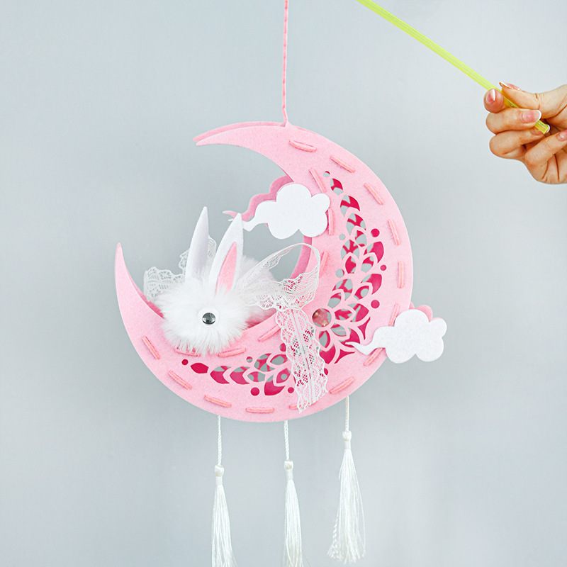 Handheld rabbit, flashlight for kindergarten, materials set, DIY, handicrafts