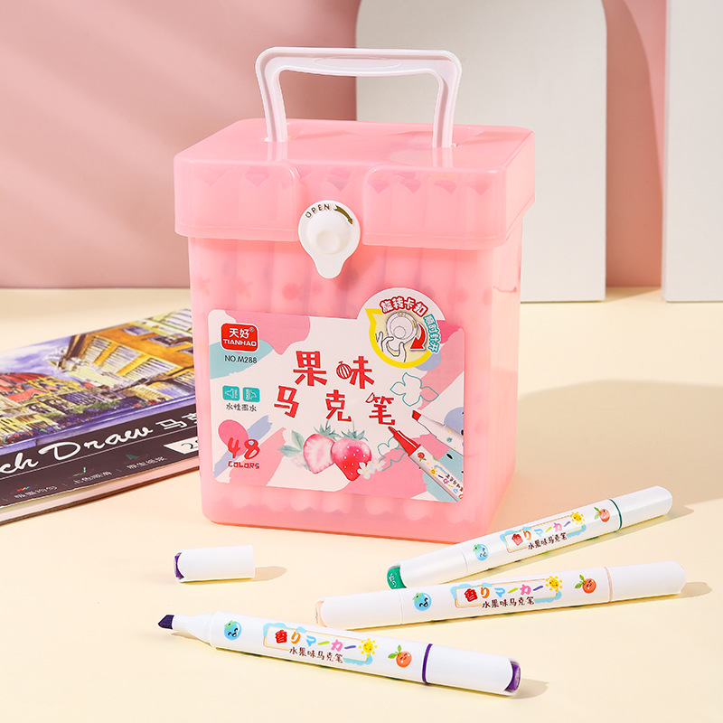 M288 barril fruta marcador sabor 48 colores