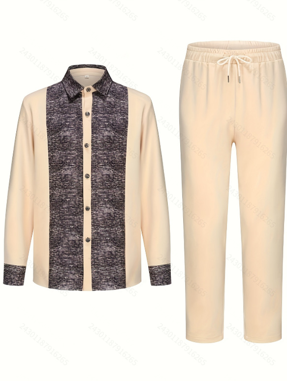 Traditionelles Afrikanisches Herrenanzug Set Mit Ethno Muster_voghion.com
