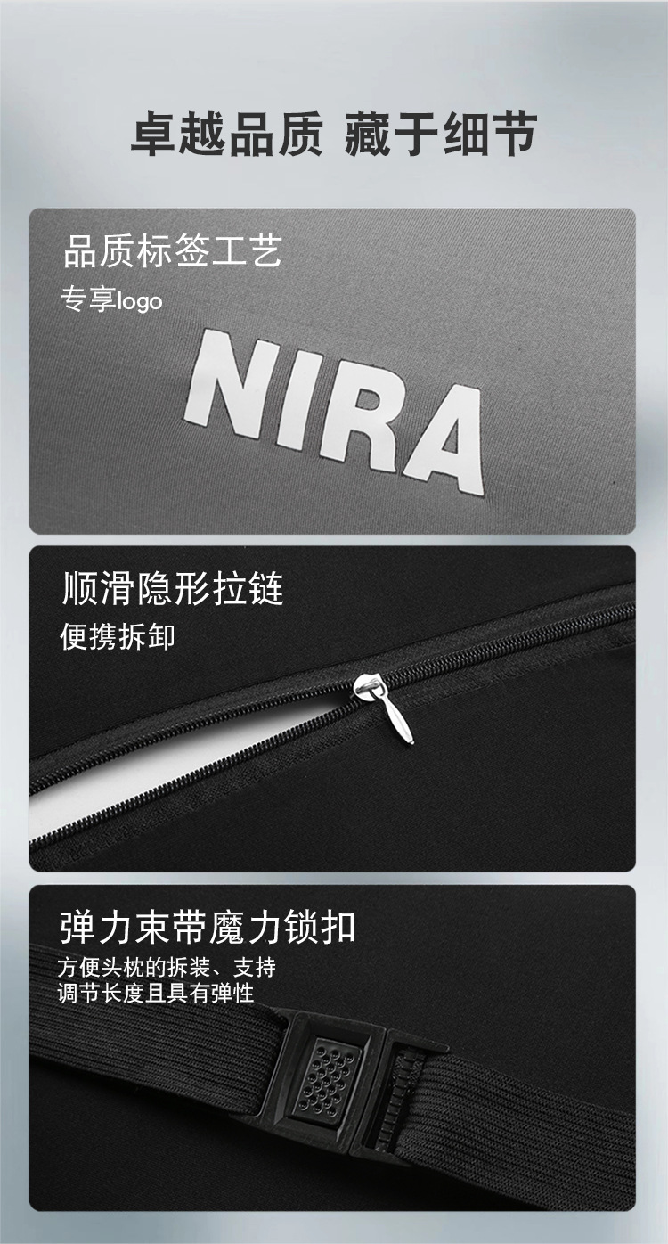 Factory Logo Cross-Border Car Lumbar Support Headrest Neck Pillow Office Cushion Memory Foam Source