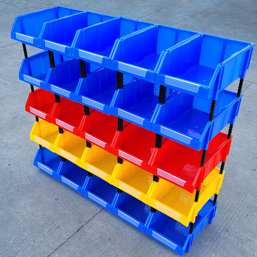 Thickened slanted mouth parts box, plastic component box, shelf material box, screw storage box, combinatorial parts box