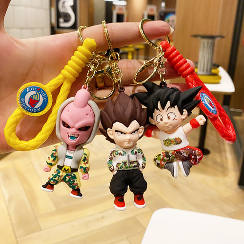 Creative Cartoon Anime Dragon Ball Bracelet Keychain Trendy Blind Box Doll Backpack Pendant Sun Wukong Small Gift