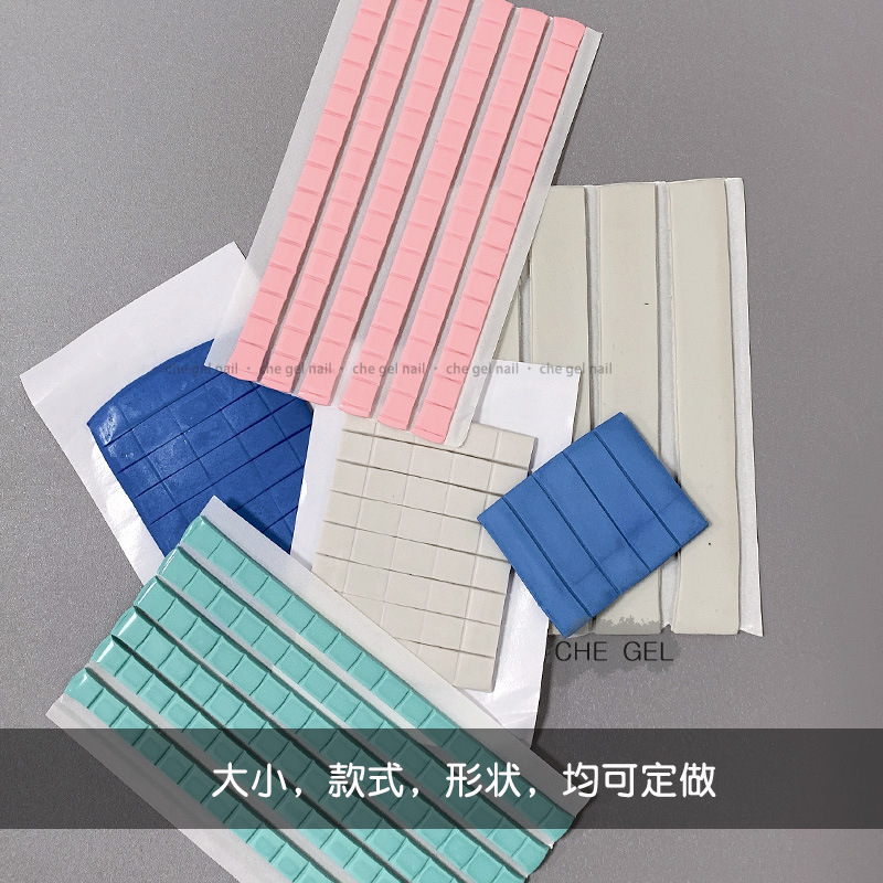 Cruz-frontera desgaste de uñas base de uñas de arcilla práctica herramienta de uñas Super pegajosa sin costura plastilina almohadilla de barro