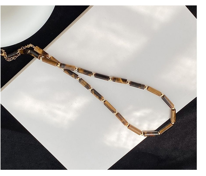 Retro Geometric natural stone Beaded Necklace