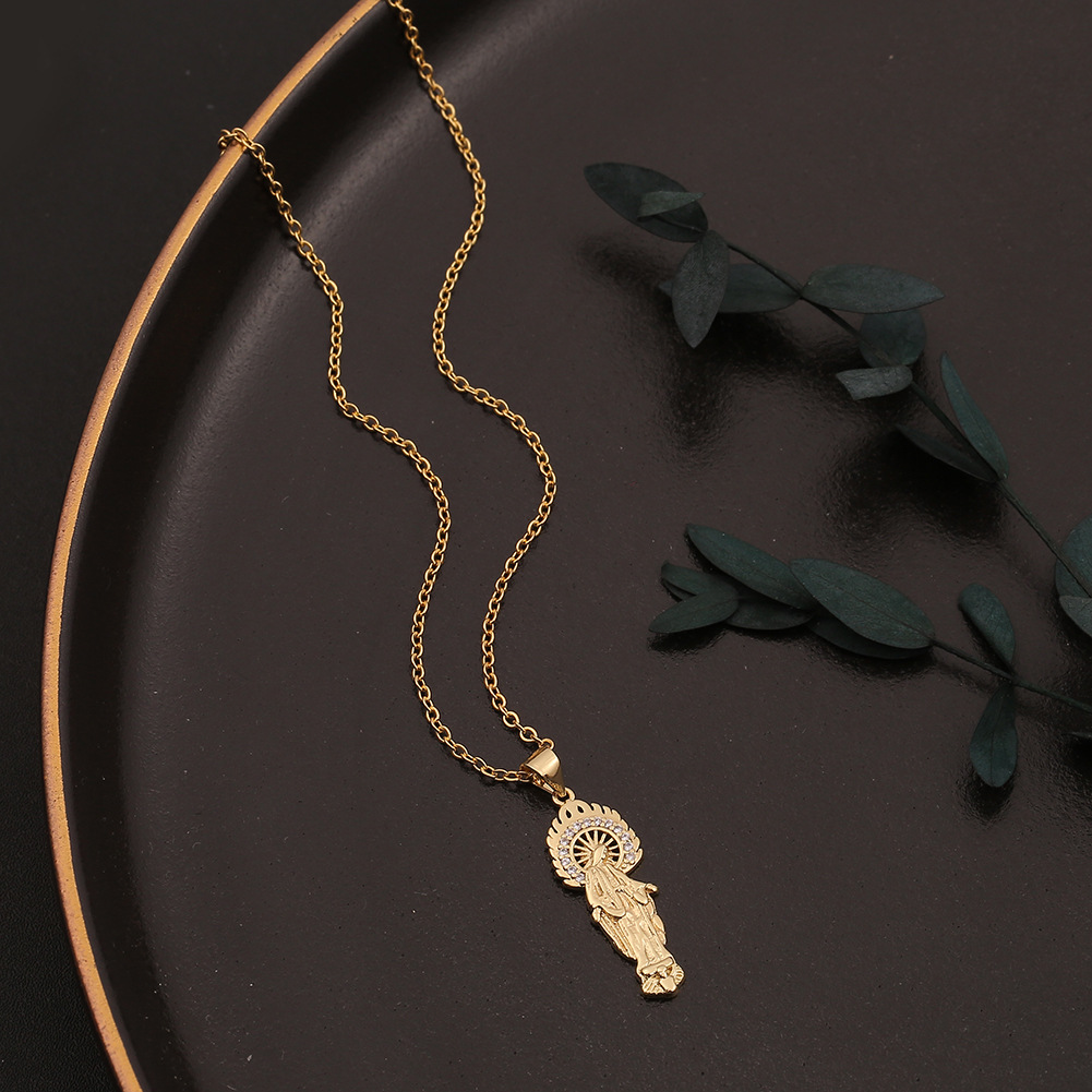 fashion jewelry copper-plated pendant Virgin Christian necklace wholesale