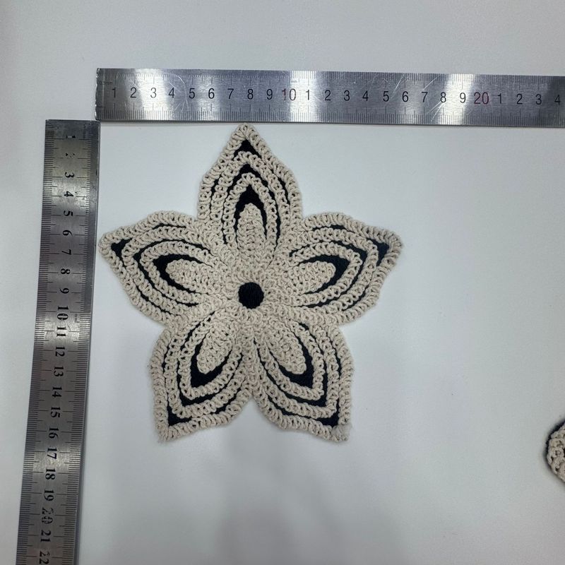 厂家批发 刺绣花边服装辅料DIY布贴机织仿手钩粗棉服饰服装辅料|undefined