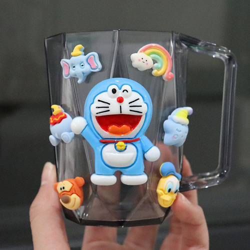 Cartoon Cute Children's Toothbrush Cup Creative Diamond Mouthwash Cup Household Toothbrush Cup Student Dormitory with Tooth Holes Toothbrush