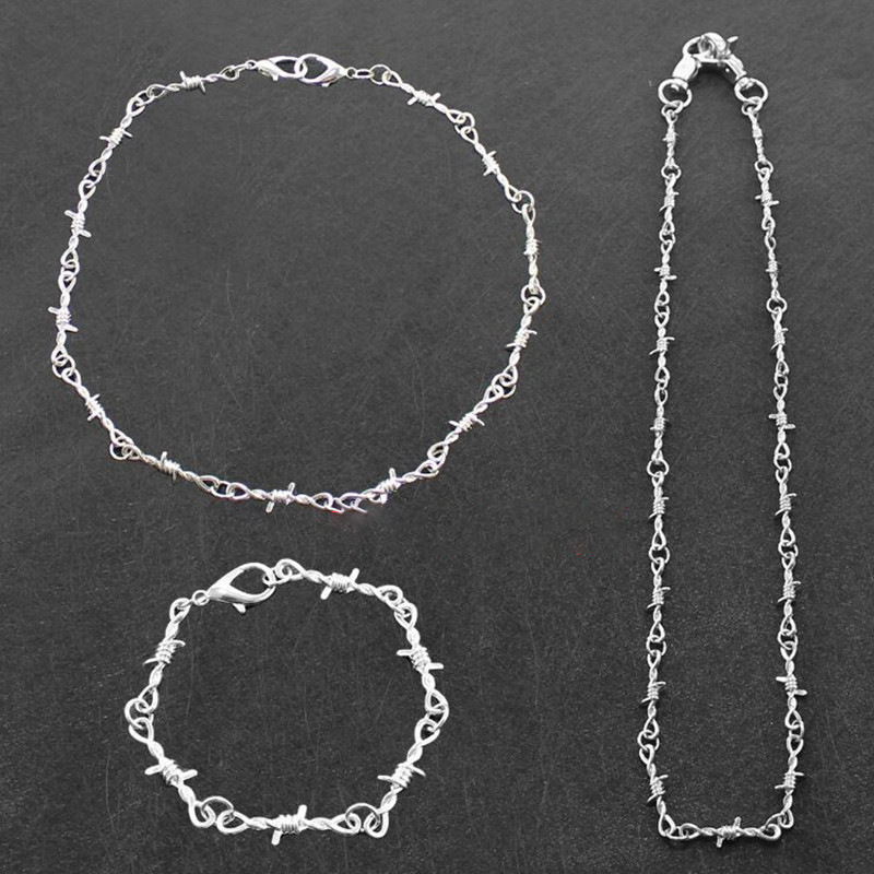 Fashion Hip-Hop Trendy Brand Thorn Waist Chain Pants Chain Ins Style Unisex Accessories Hong Kong Style Dark Unisex Bracelet