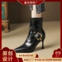 高跟尖头细跟时尚短靴