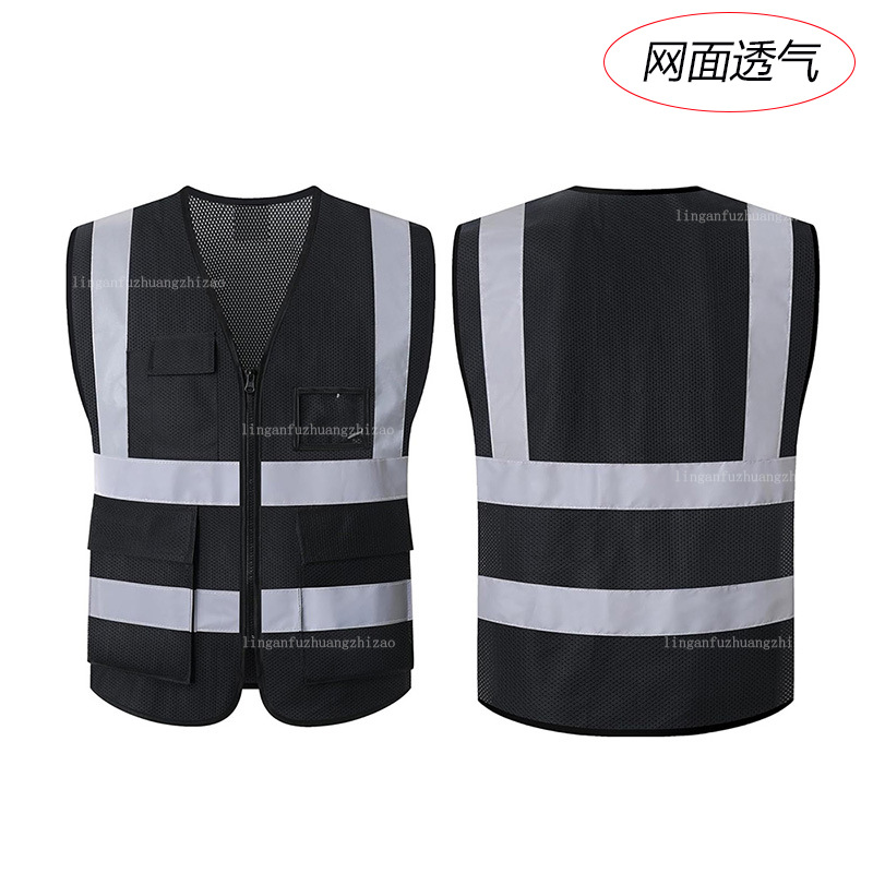Chaleco de Seguridad Reflectante Multibolsillos para Construcción y Tráfico