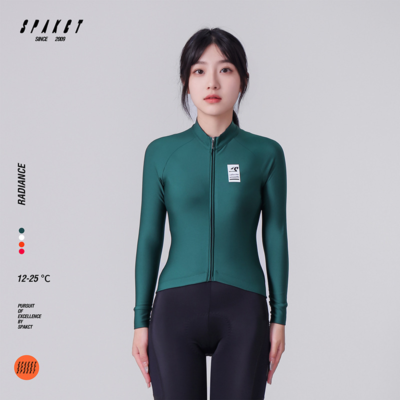思帕客薄绒亲肤弹力透气速干女款长袖骑行服公路车山地车自行车衣|undefined