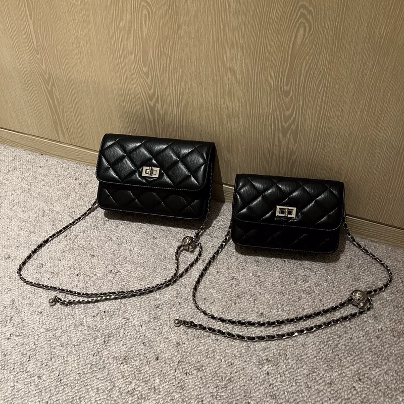 Сумка через плечо, цепь с алмазным узором, одношовная сумка, стиль Chanel