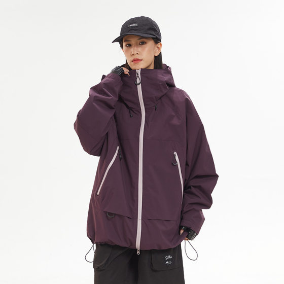 2024 Autumn Mountain Style Rush Clothes Single Layer Windproof Waterproof Travel Outdoor Mountaineering Suit for Men and Women