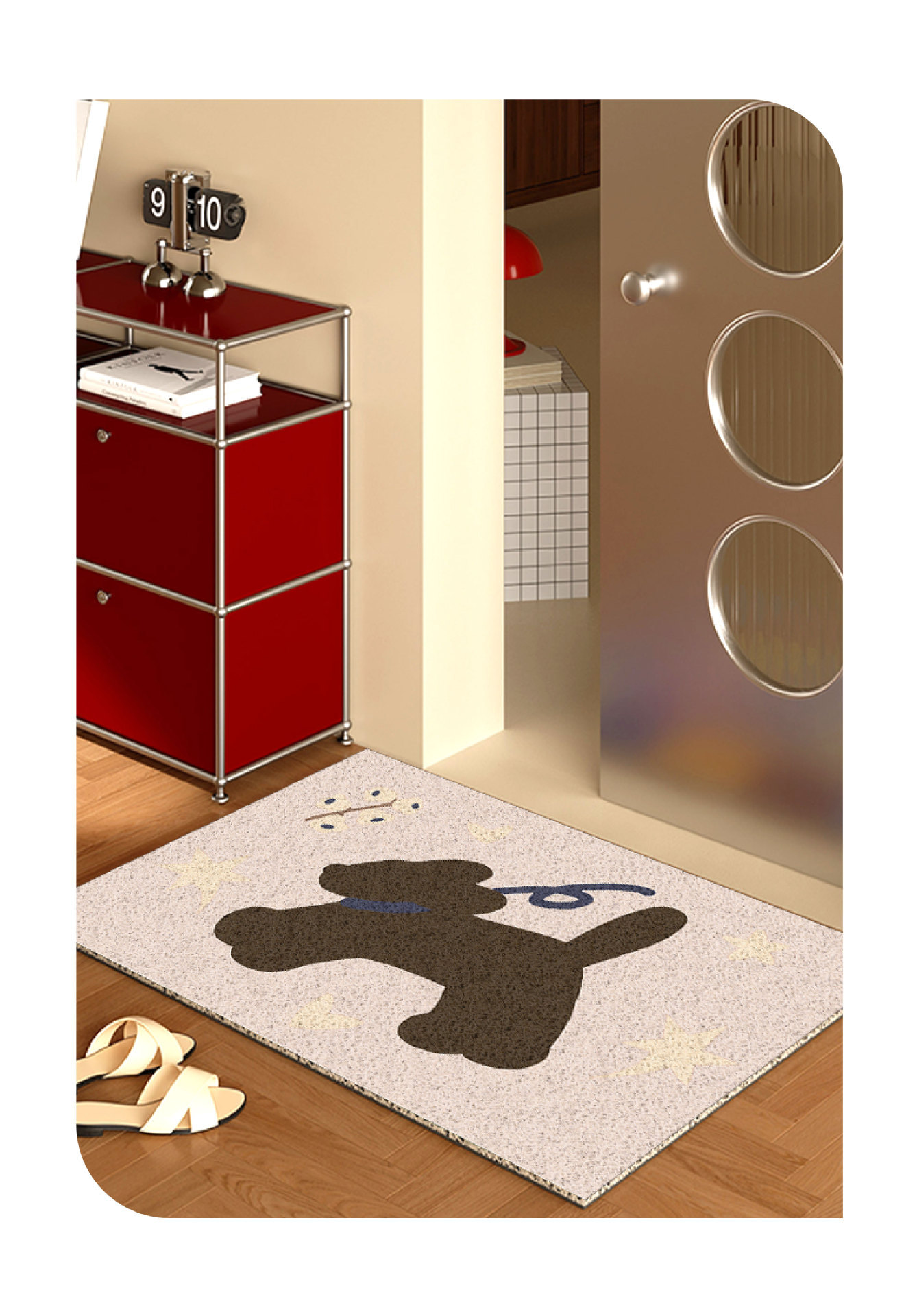 Dropshipping Service: Little Pony Entrance Door Mat, Made of Silk Loop Material, Non-Slip and Dirt-Resistant, Suitable for Bathroom Sink, Can Be Cut to Size