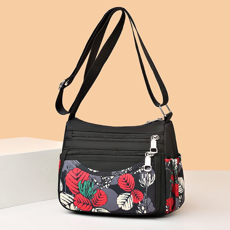 Cross-border Middle-aged and Elderly Women's Lightweight 2021 New Shoulder Bag Mother Fashion Printed Travel Crossbody Bag