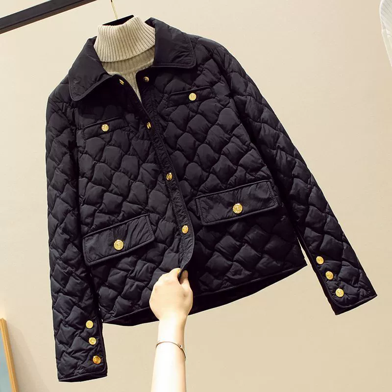 Демисезонная теплая куртка с пухом, стиль Chanel, плюс размер, для подростков