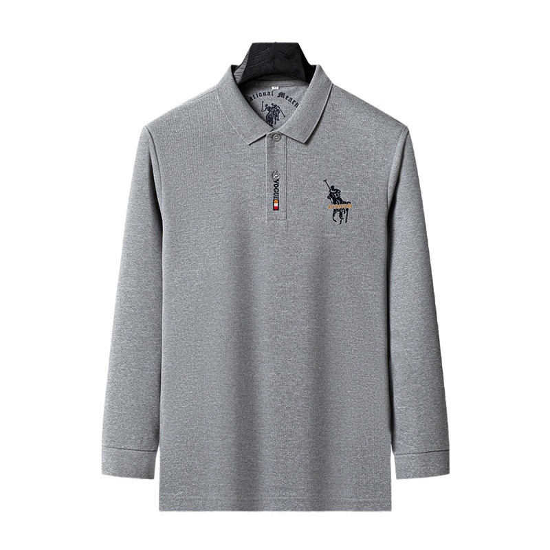 Verano 2023 Paul Camiseta de manga larga de los hombres de la solapa bordada nueva camisa Polo suelta más tamaño casual camiseta de media manga