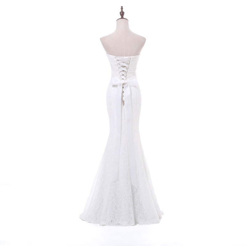 Comercio exterior de Europa y América Amazon AliExpress deseo nuevo tubo superior encaje vestido novia elegante cola pescado más tamaño personalización apoyo