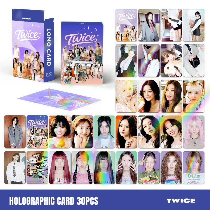 Лазерная флеш-карта TWICE двойная сторона 30 маленьких карточек карта LOMO новый альбом в коробке коллекционная открытка закладка для поздравлений