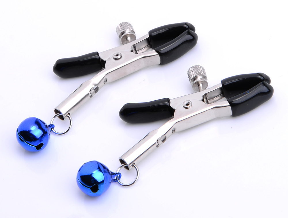 Plum Red Double Bells 2-Piece Set, Metal and Soft Silicone Anal Bells — detail image 1