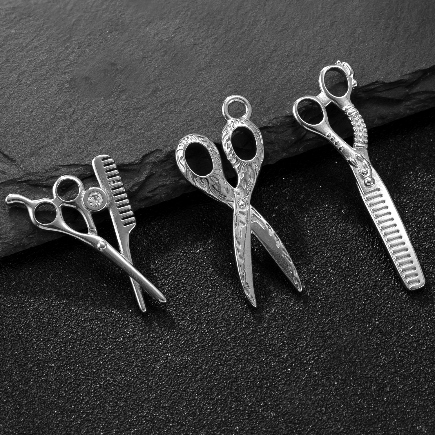 Colgante único, joyería transfronteriza de acero inoxidable, fundición, lavado, corte y soplado, serie de collares, accesorios, fábrica de accesorios de joyería DIY personalizada