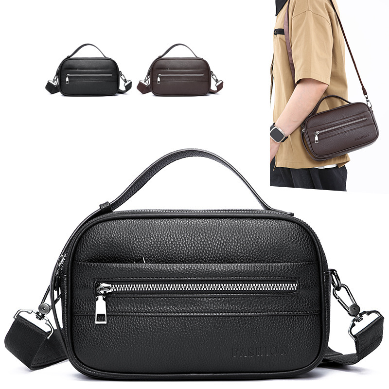 Elegant soft leather handbag, casual and lightweight crossbody bag for commuting, simple large-capacity portable phone bag Elegant soft leather handbag, casual and lightweight crossbody bag for commuting, simple large-capacity portable phone bag