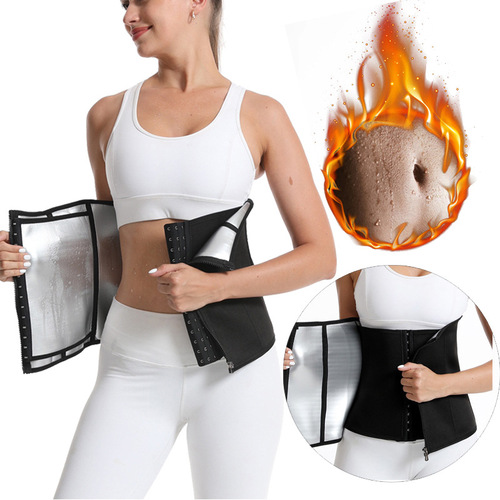 Cross-border tight-fitting tummy-tightening waist-shaping breasted sweat belt fitness belt postpartum belt restraint belt