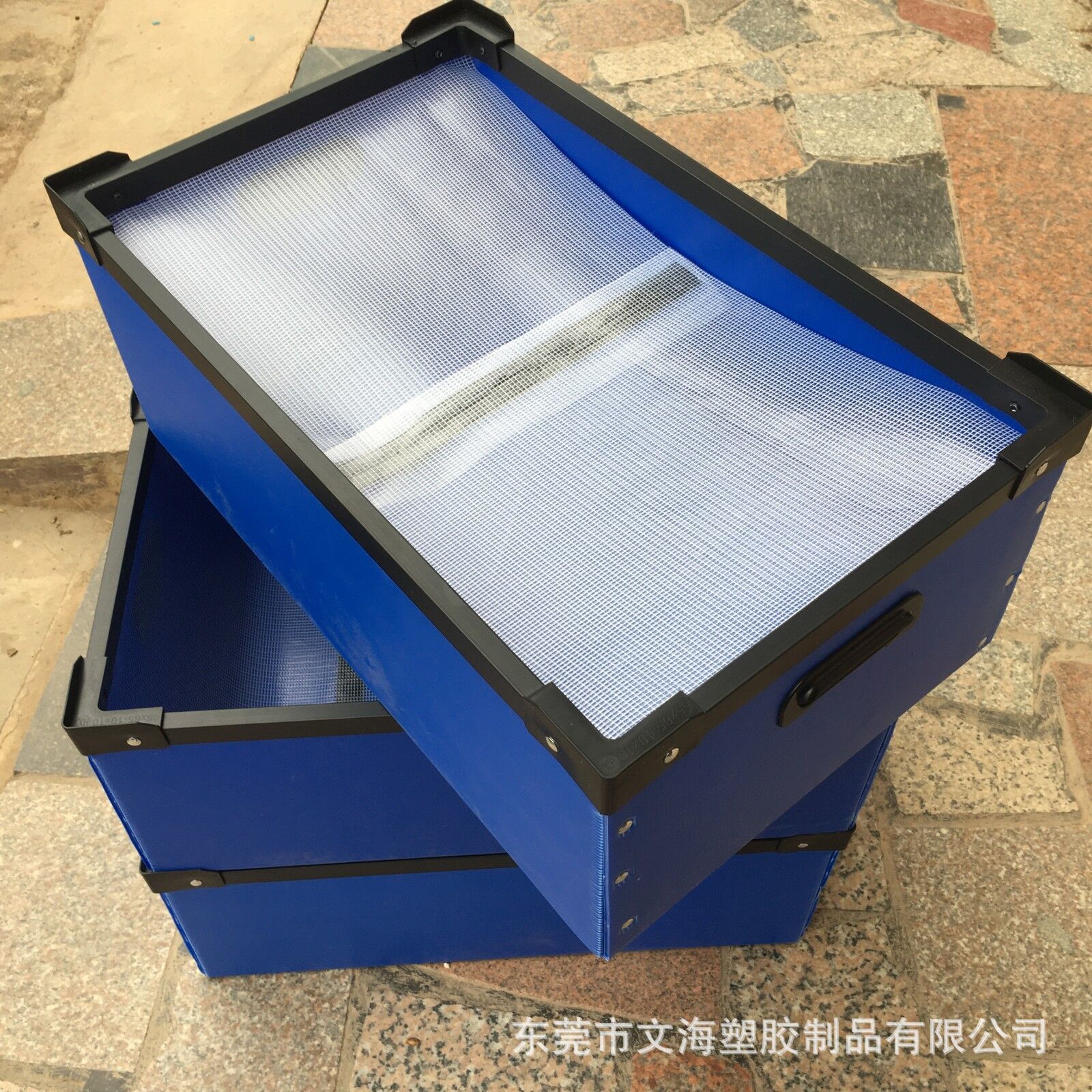 双层加固骨架箱内衬无钉孔带防尘布两边提手中空板箱定制可印logo