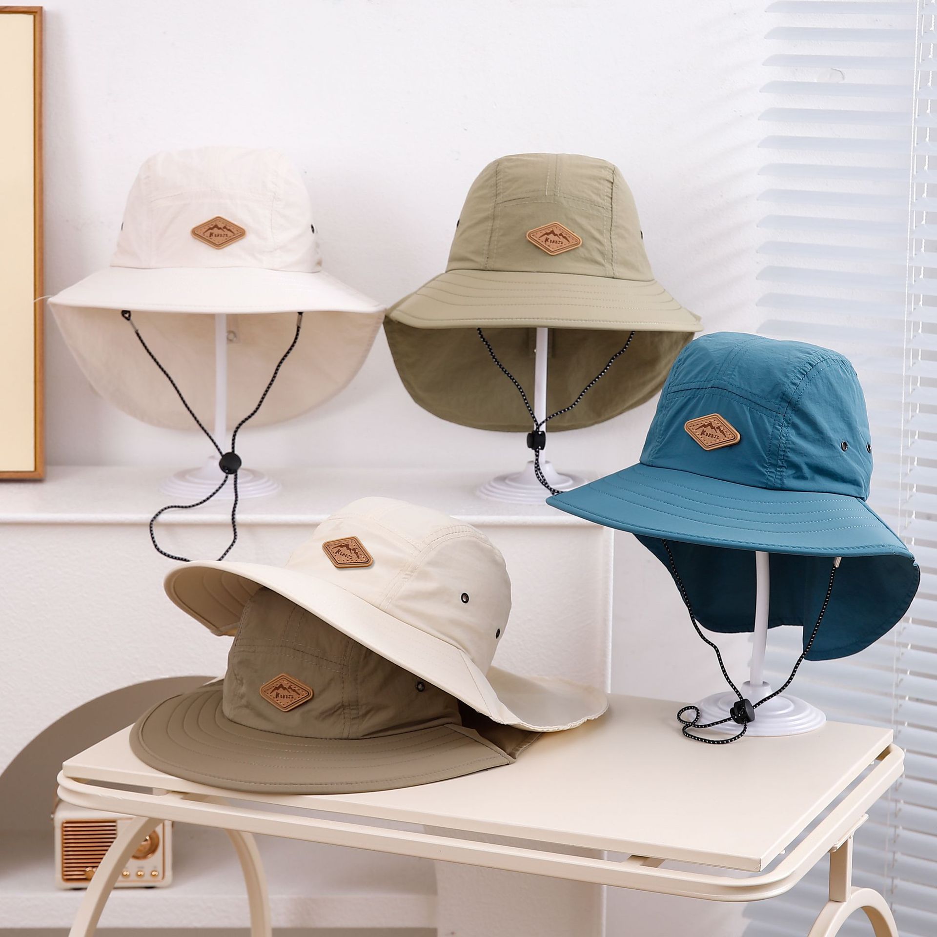 2-5 Sombrero infantil primavera / otoño delgado bebé verano sombrero de sombrero de abrigo solar bebé al aire libre secado rápido