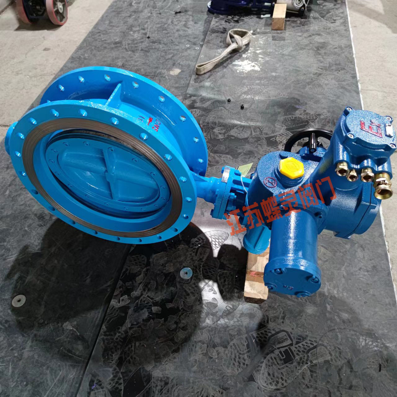 贵州金沙矿用隔爆型电动蝶阀 WSD94F-10C DN1400煤矿电动瓦斯蝶阀