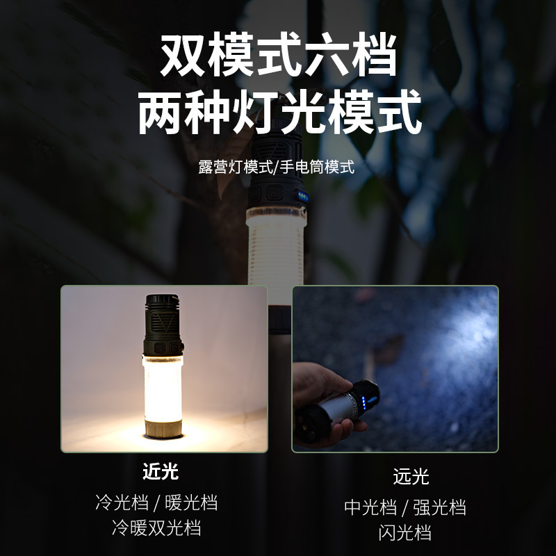 国境を越えたアウトドアキャンプ用LED蚊よけ作業灯、Type-C充電式、ポータブル、磁気吸着、多機能折りたたみ式蚊取りランプ|undefined