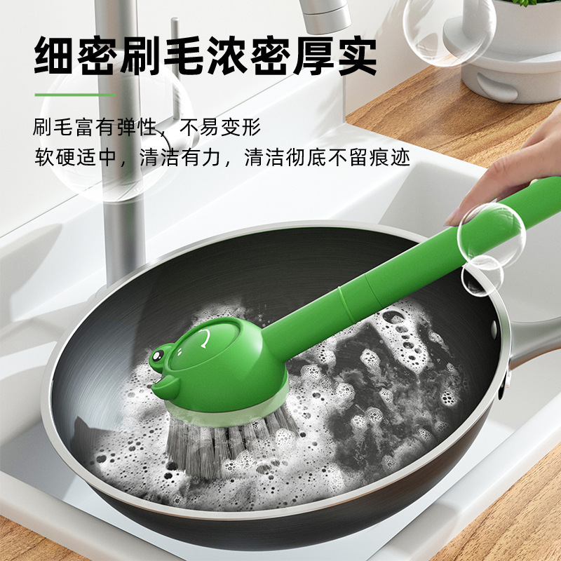 Brush Pot Brush Pot Brush Kitchen Wash Pot Brush Clean No Silk Long Handle No Injury Non-stick Pot Household