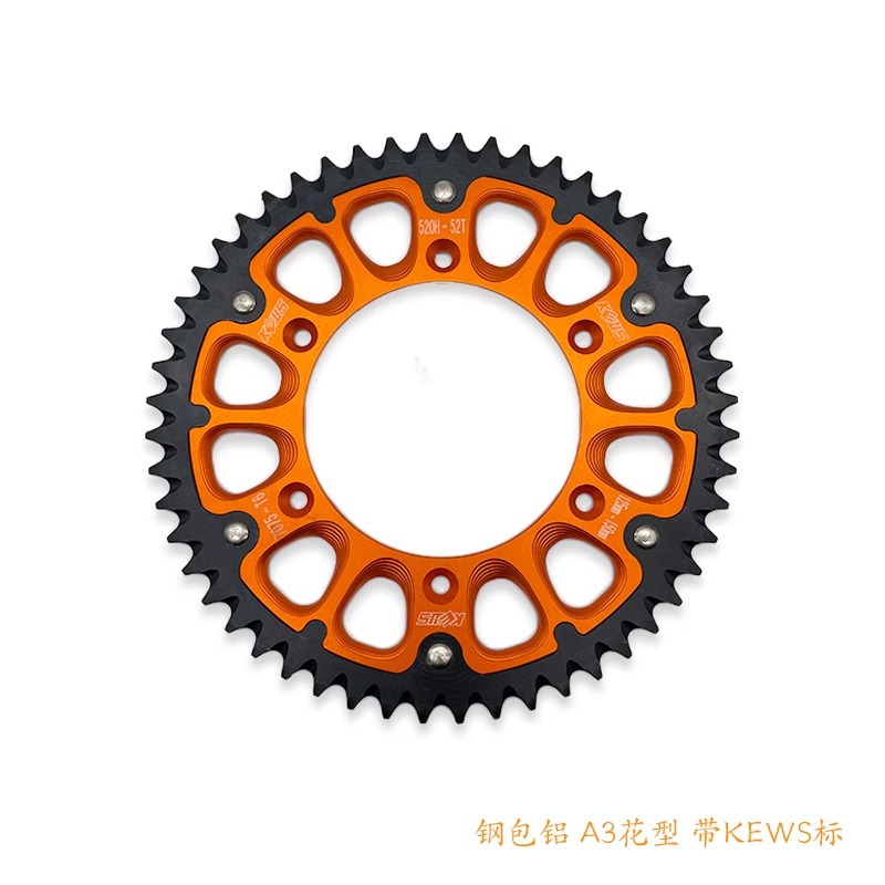 Motocicleta de todo el camino Kews K16 / K18 / K23 disco de cadena trasero gran disco de dientes gran disco de engranaje