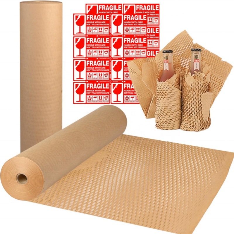 Rollo de Papel de Panal para Embalaje de Papel Kraft Amortiguador