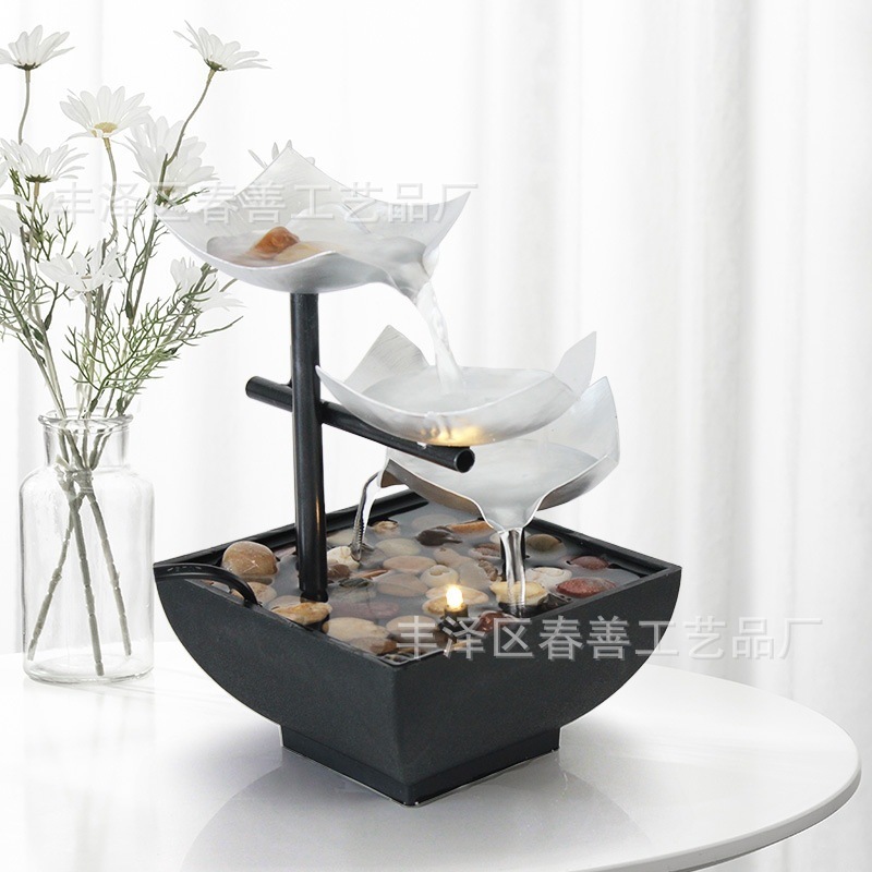 Programmer Desktop Desktop Running Water Ornaments Soothe The Mood Office Fresh Decoration Hand-made Tea Table Personality