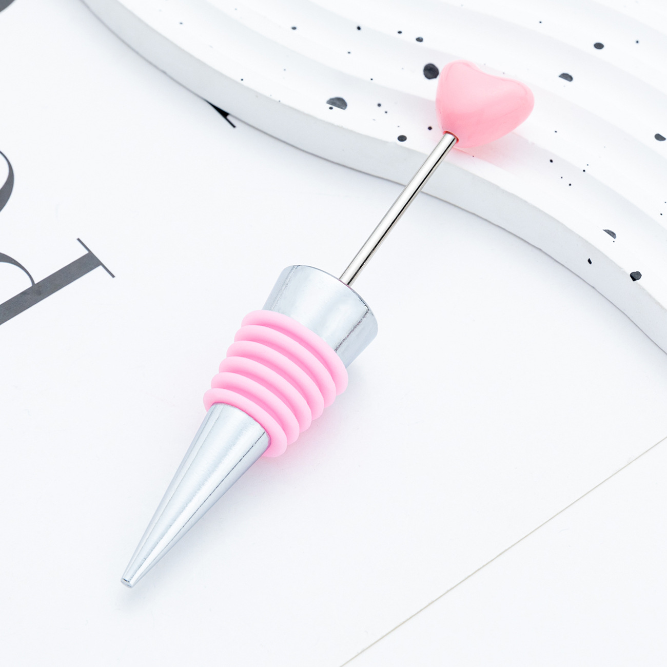 DIY cuentas amor tapones de vino cónico tapones de silicona creativos tapones de vino de boda tapones de champán tapones de vino