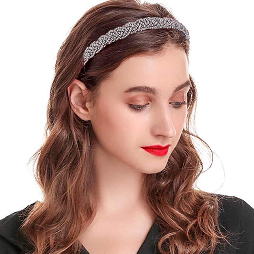 Estilo coreano con cuentas giro tejido diadema fina perla amplia diadema moda nuevo exquisito accesorios para el cabello tocado lote