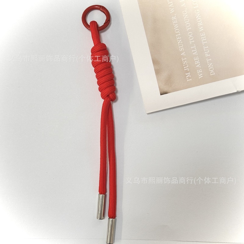 撞色网红同款miu系手机挂绳简约编织绕绳玩偶挂饰挂件彩色绳扣|undefined