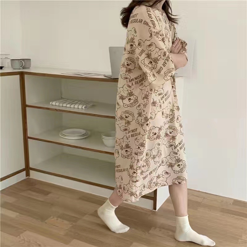 Camisón mujer verano manga corta 2024 estilo ins japonés lindo perro de laurel de jade talla grande se puede usar ropa de hogar para mujeres embarazadas