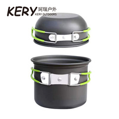 Outer Cooker Best Selling on Amazon Portable Camping Cookware Set with Utensils for 1-2 People