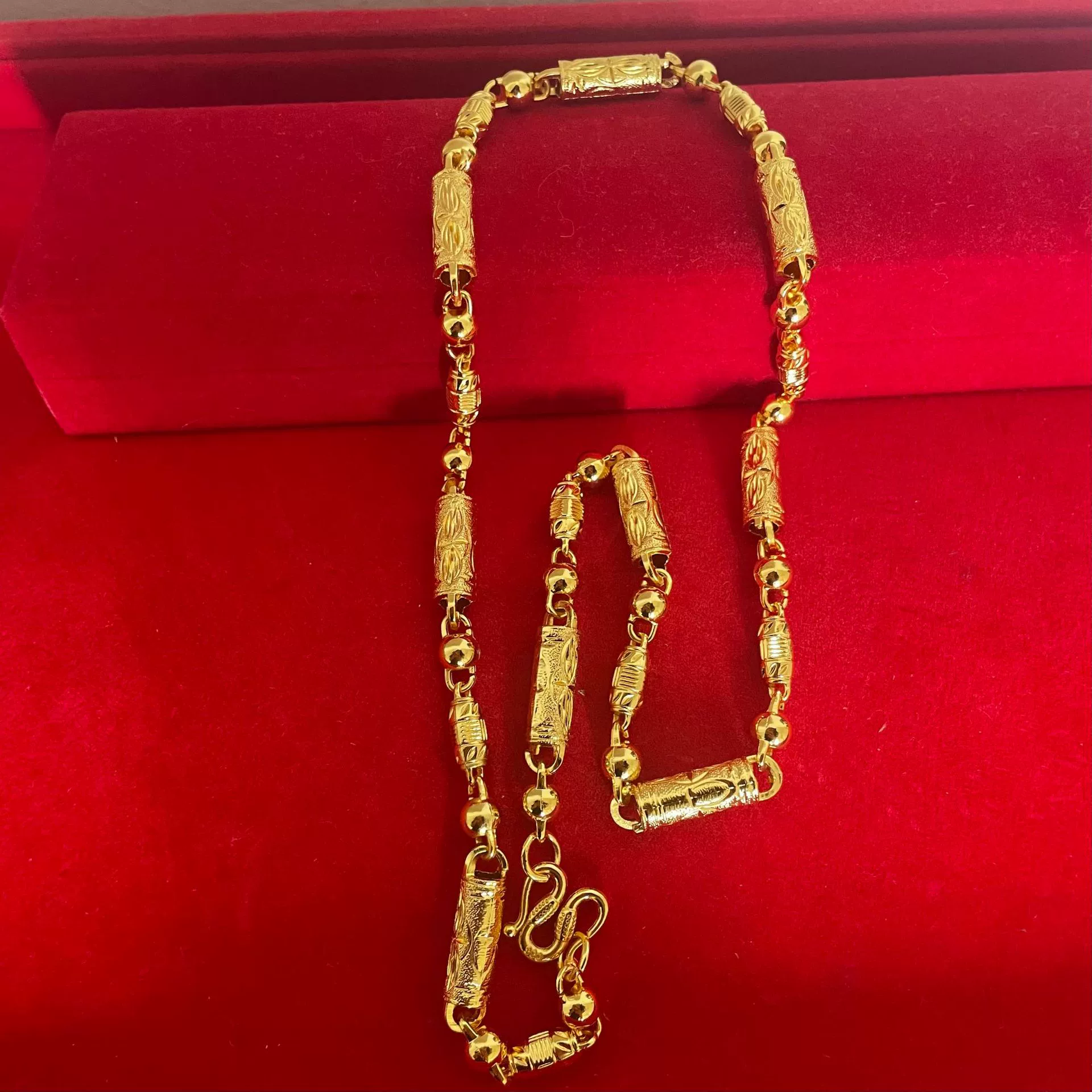 Модное ретро-бамбуковое мужское массивное ожерелье с персонализированной цепочкой из сплава, оптовая продажа