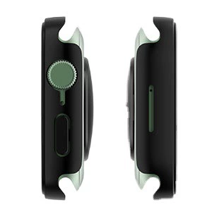 Совместимый чехол для AppleWatch 7/8 поколения двойной слой PC+стекло защитная оболочка интегрированная чехол Apple