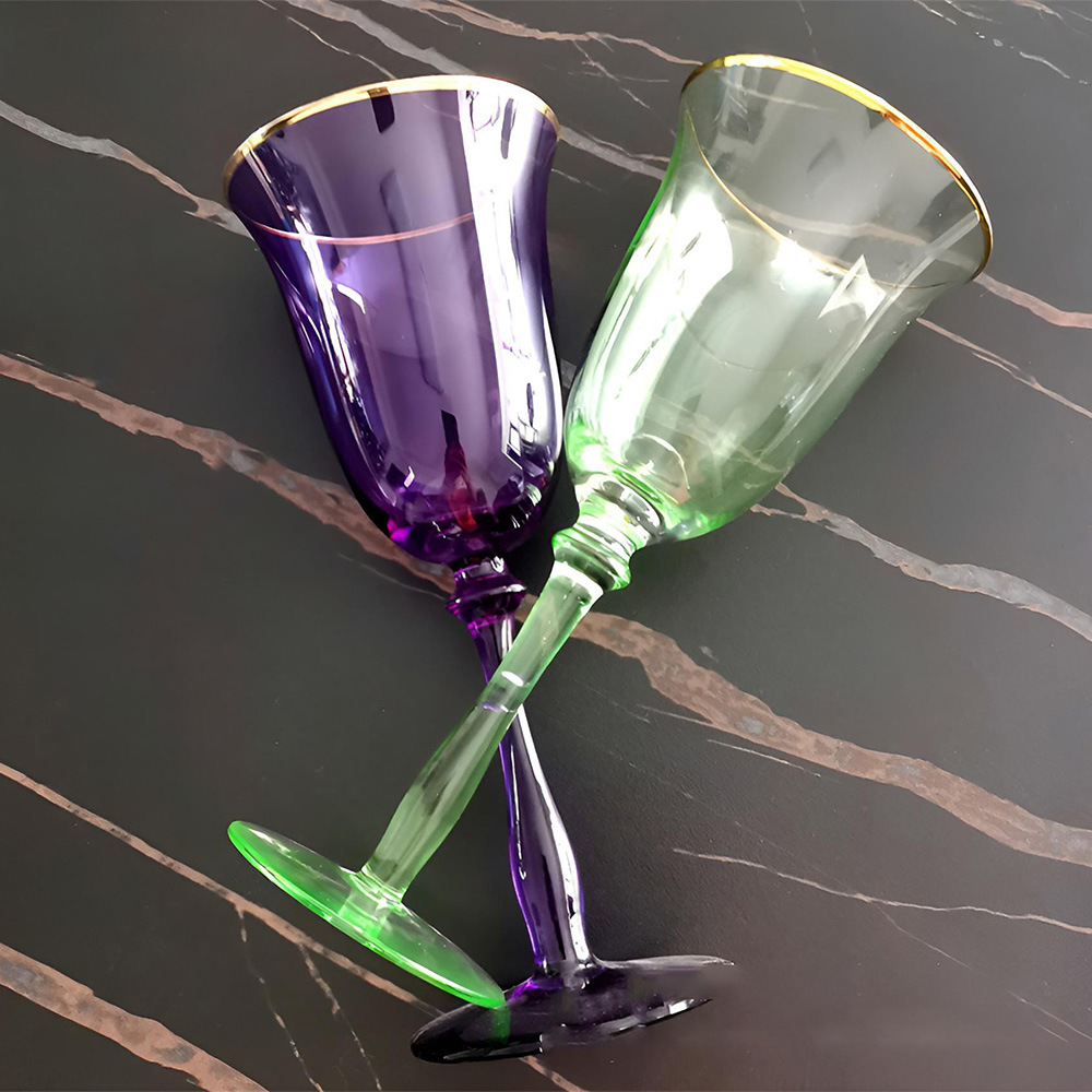 Jin Baijia copa de color creativo copa de vino Mesa copa de champán copa de cóctel de alto aspecto vidrio