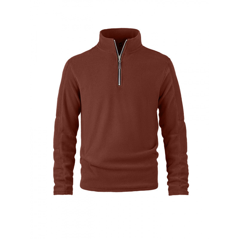 Cross-Border Foreign Trade Men's Fleece Jacket Autumn and Winter Lamb Wool Thickened Stand Collar Sweatshirt Top for Men