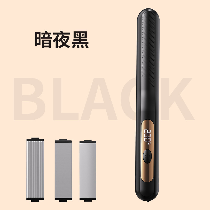 家用新款直板夹多功能三合一换头直卷两用卷发棒无线直板夹夹板|undefined